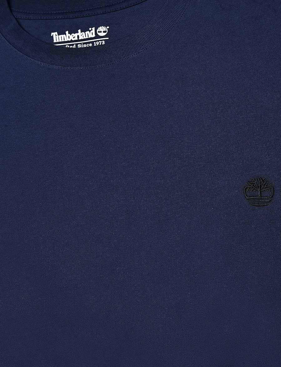 Timberland - Tree Embroidered LS Tee (Slim) - langärmelige t-shirts - naval academy - 2