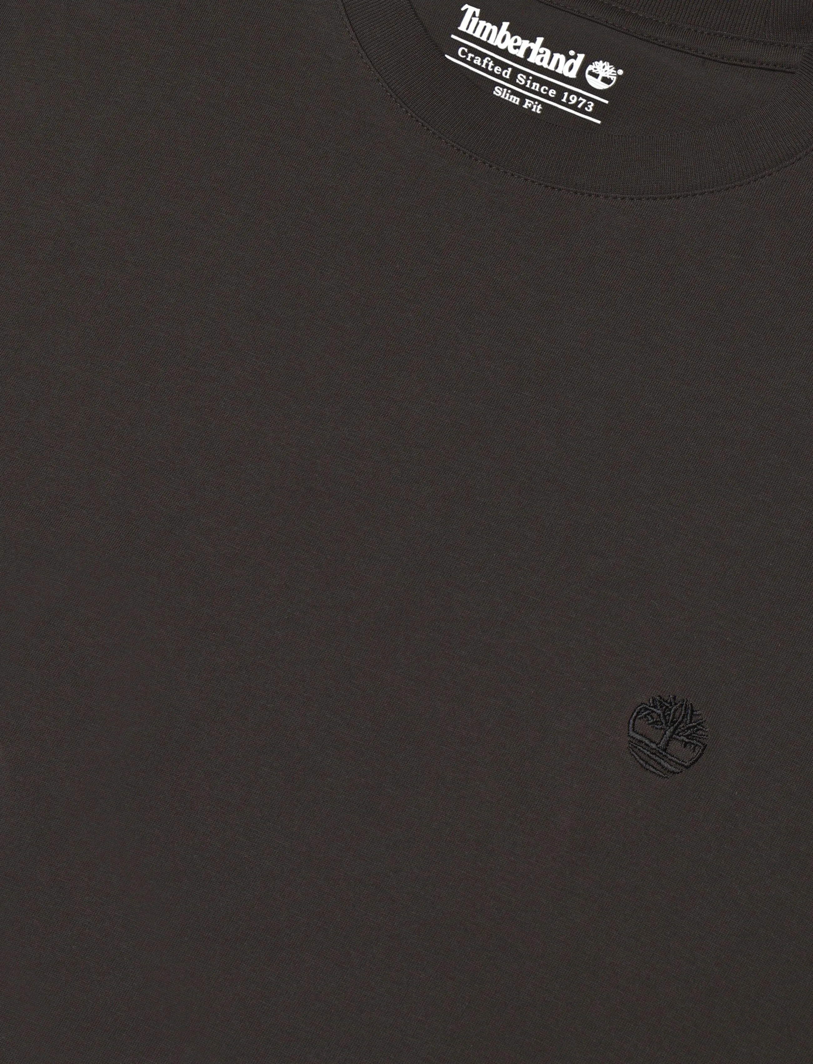 Timberland - Tree Embroidered LS Tee (Slim) - langärmelige t-shirts - vintage black - 2