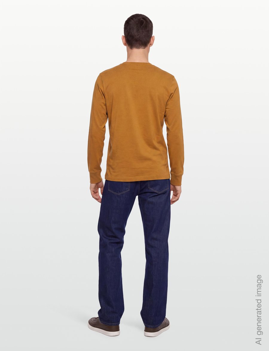 Timberland - Tree Embroidered LS Tee (Slim) - langärmelige t-shirts - wheat boot - 4