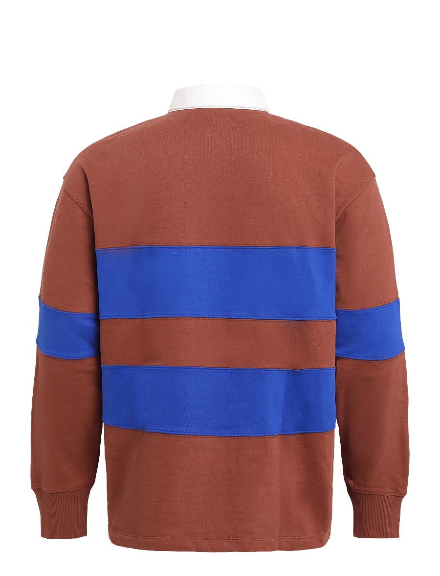 Timberland - Long Sleeve Rugby Polo LB Sweatshirt - langärmelige strick-polohemden - brownout/surftw - 1