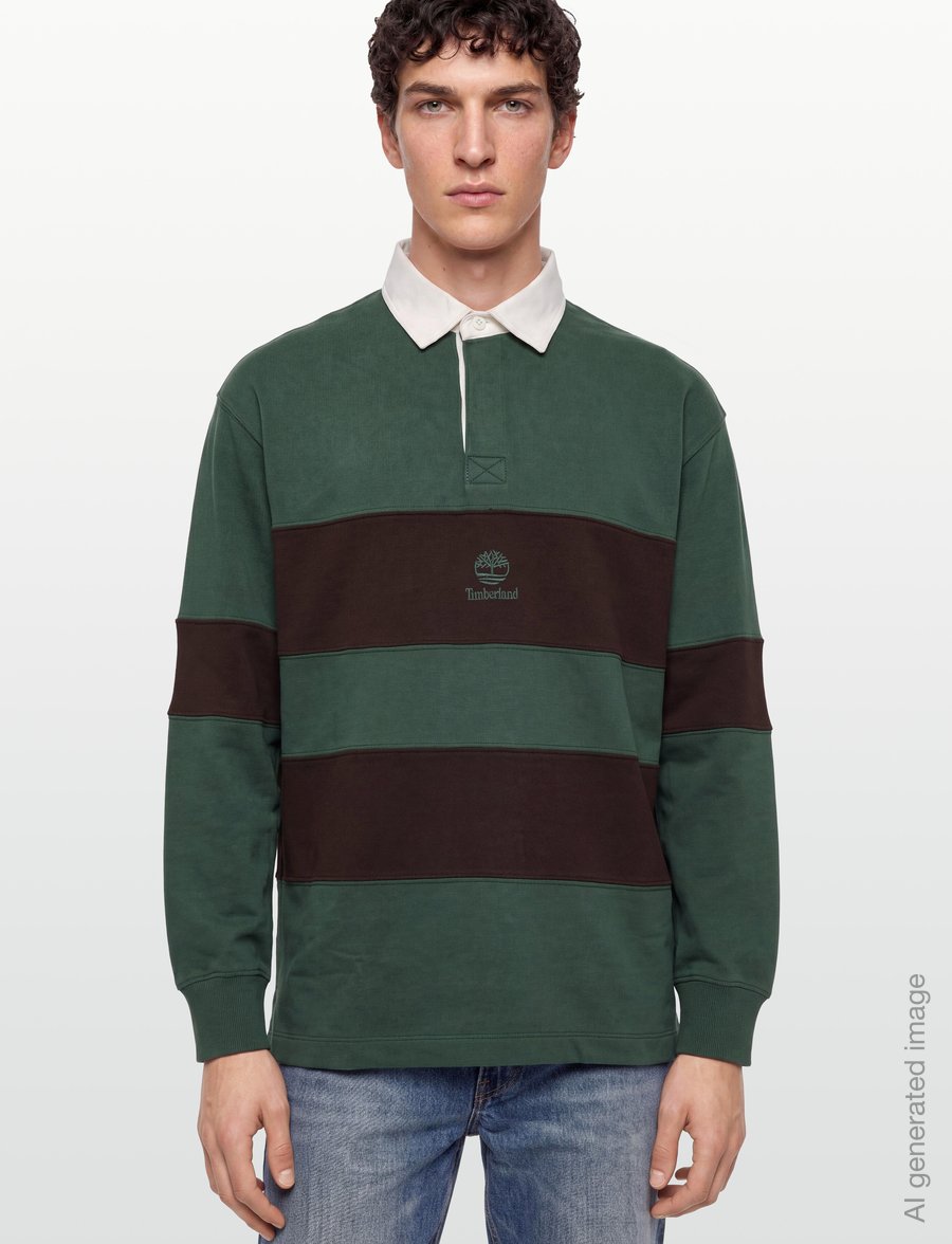 Timberland - Long Sleeve Rugby Polo LB Sweatshirt - langärmelige strick-polohemden - sycamore-mole - 3
