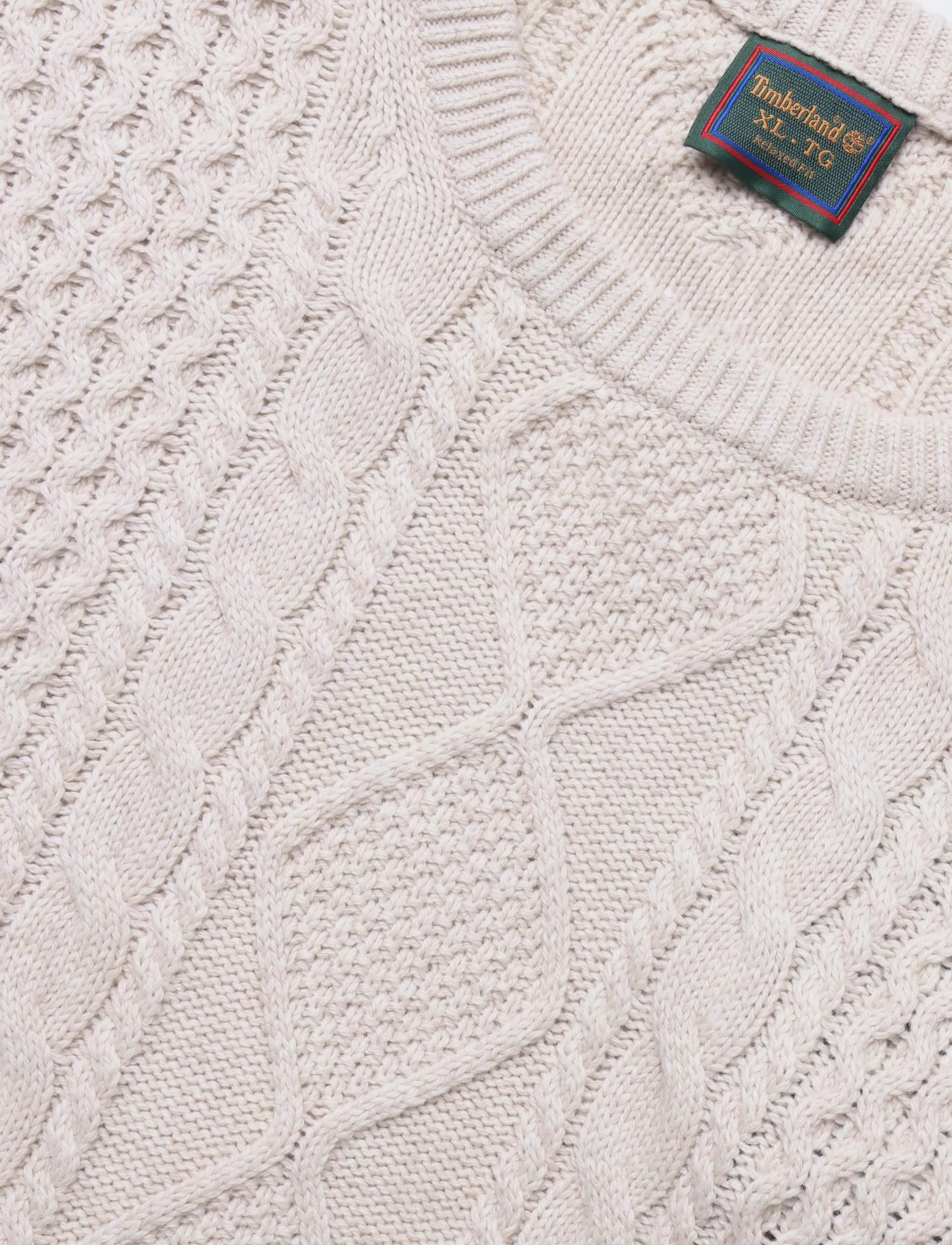 Timberland - Cable Cotton Blend Crew Neck Sweater - rundhals - lght oatml hthr - 2