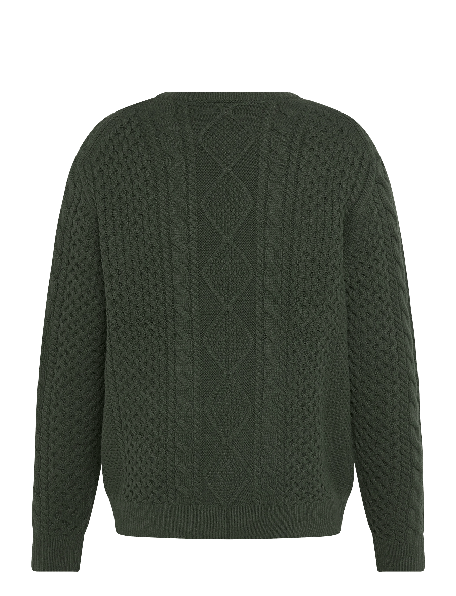 Timberland - Cable Cotton Blend Crew Neck Sweater - rundhals - sycamore heathe - 1