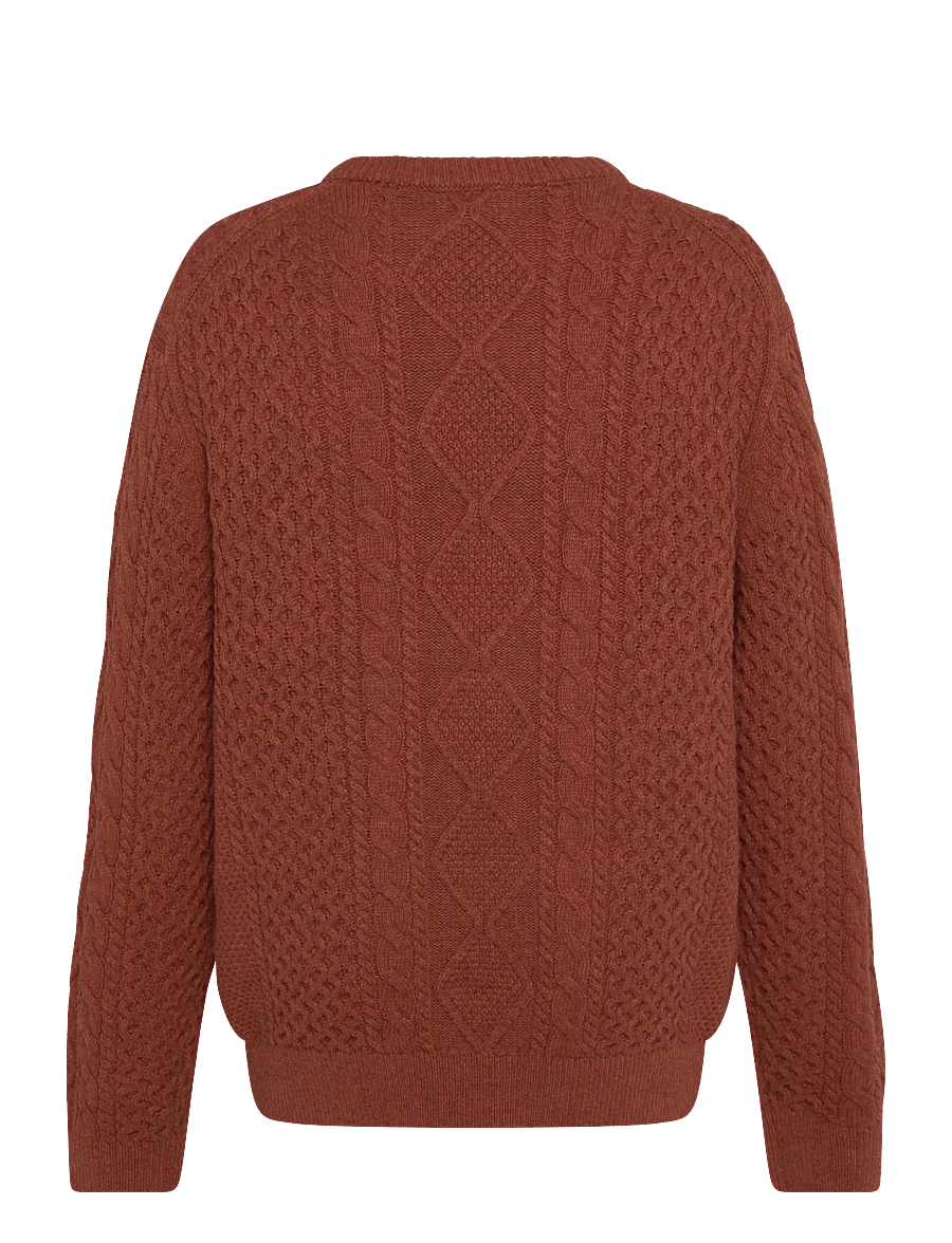 Timberland - Cable Cotton Blend Crew Neck Sweater - rundhals - brownout heathe - 1