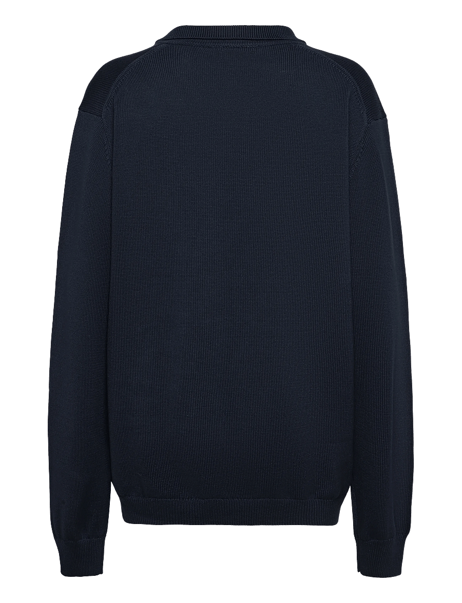 Timberland - Cotton Polo Sweater - langärmelige strick-polohemden - naval academy - 2