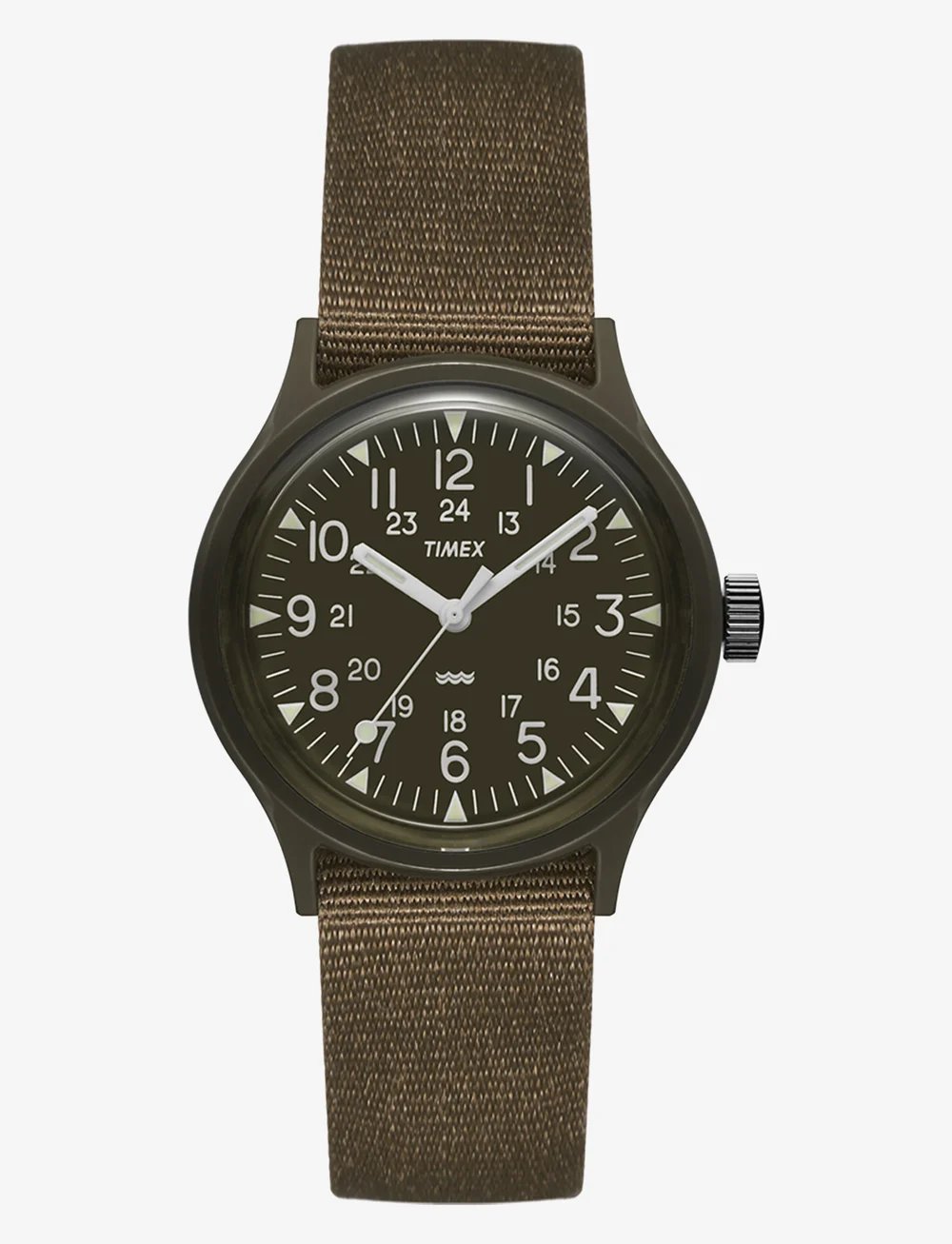 Mk1 36mm Green Resin Case Green Dial Green Fabric Strap horloges winkel bij Booztlet