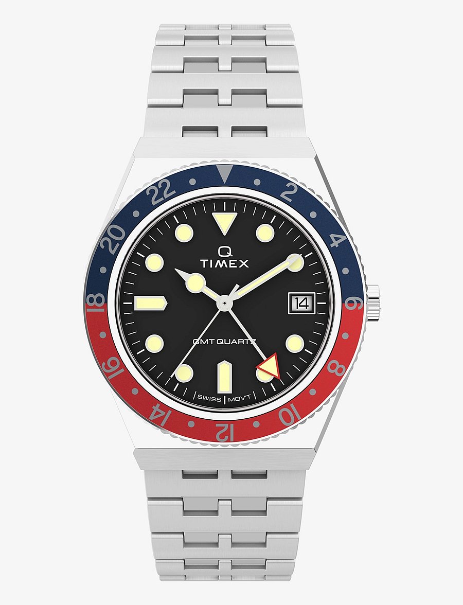 Timex - Q Timex GMT - analoge uhren - silver-tone/black - 1