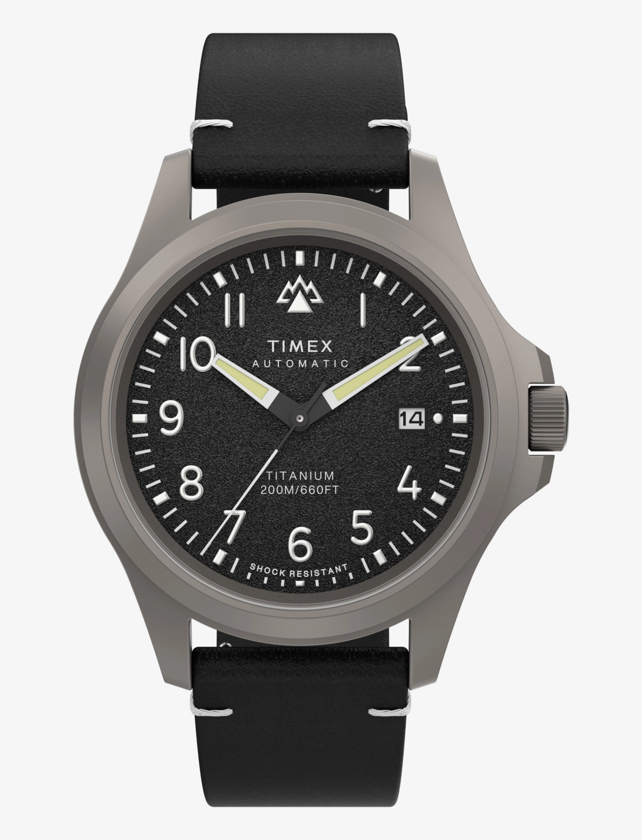 Timex Expedition North Automatic, 41mm Titanium Case, Black Dial, Black Eco-friendly Strap -  - TITANIUM/BLACK / black