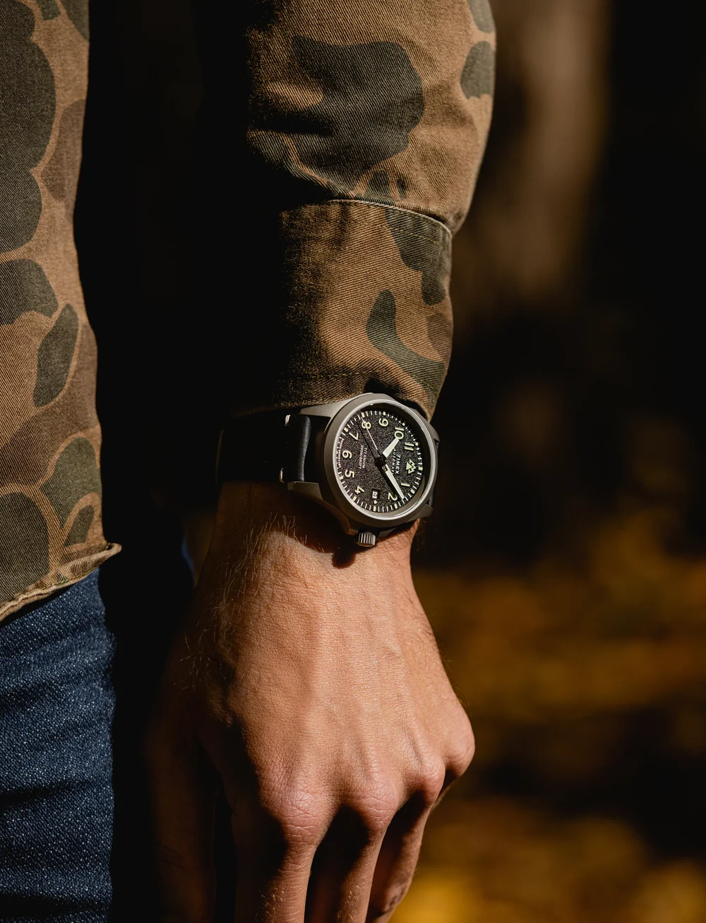Timex Expedition North Automatic 41mm Titanium Case Black Dial Black Eco friendly Strap Analoog horloge Boozt