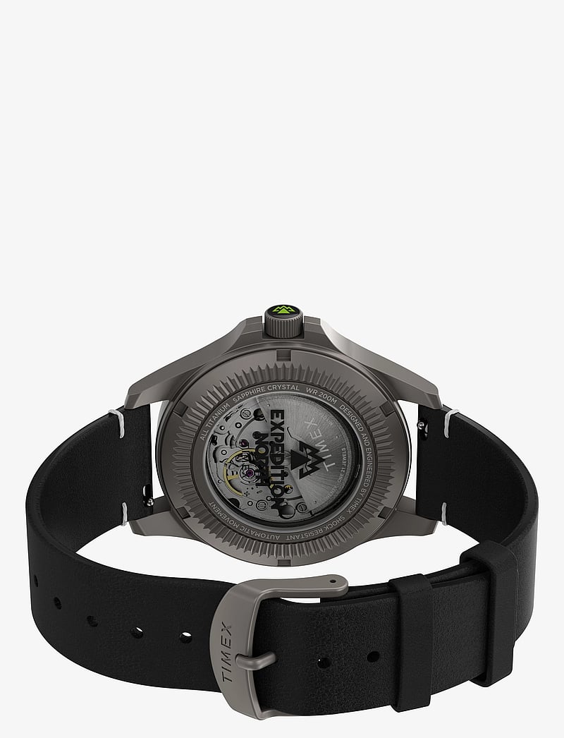 Timex - Expedition North Automatic, 41mm Titanium Case, Black Dial, Black Eco-friendly Strap - analoogkellad - titanium/black - 4