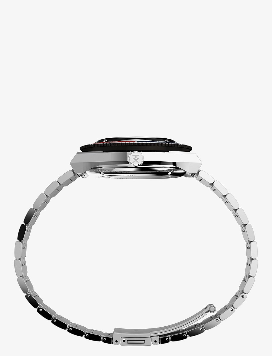 Timex - M79 Automatic Peanuts Masked Marvel 40mm Blue Dial Blue and Red Top Ring Bracelet - silver-tone/blue - 1