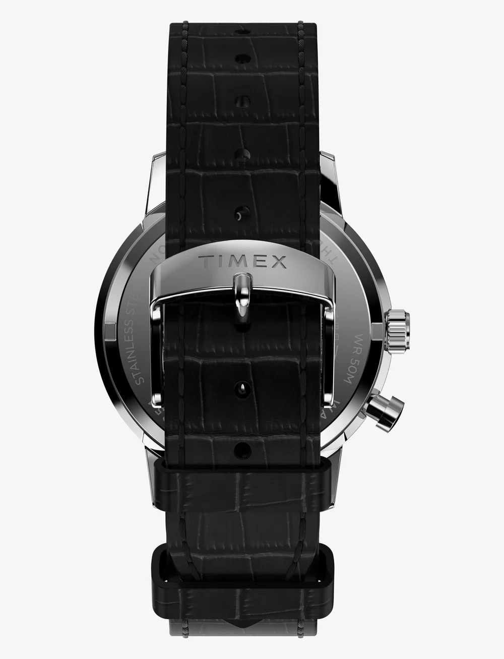 Timex watch black leather strap sale