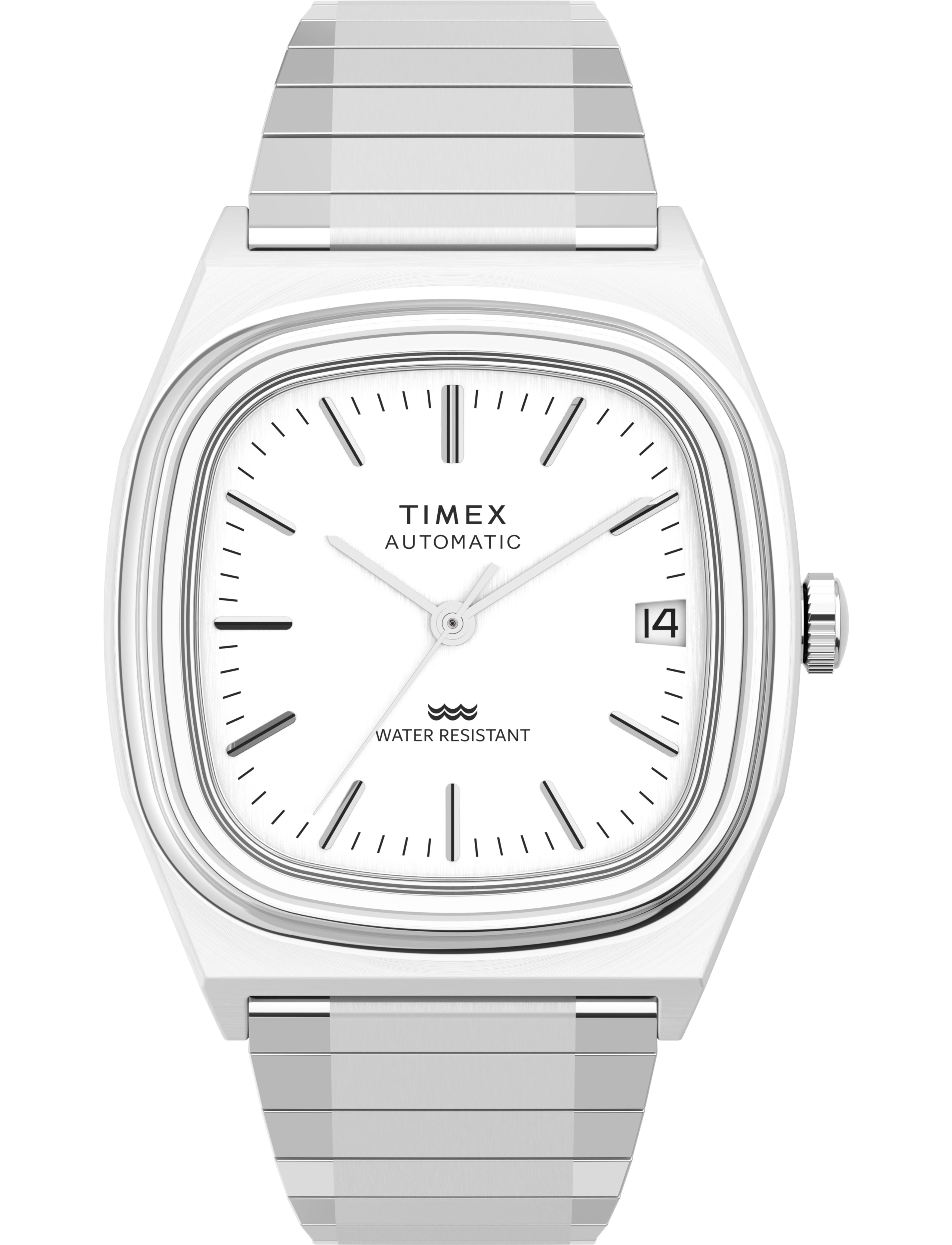 TIMEX E-Line Automatic Silber - 34 Mm - Herren