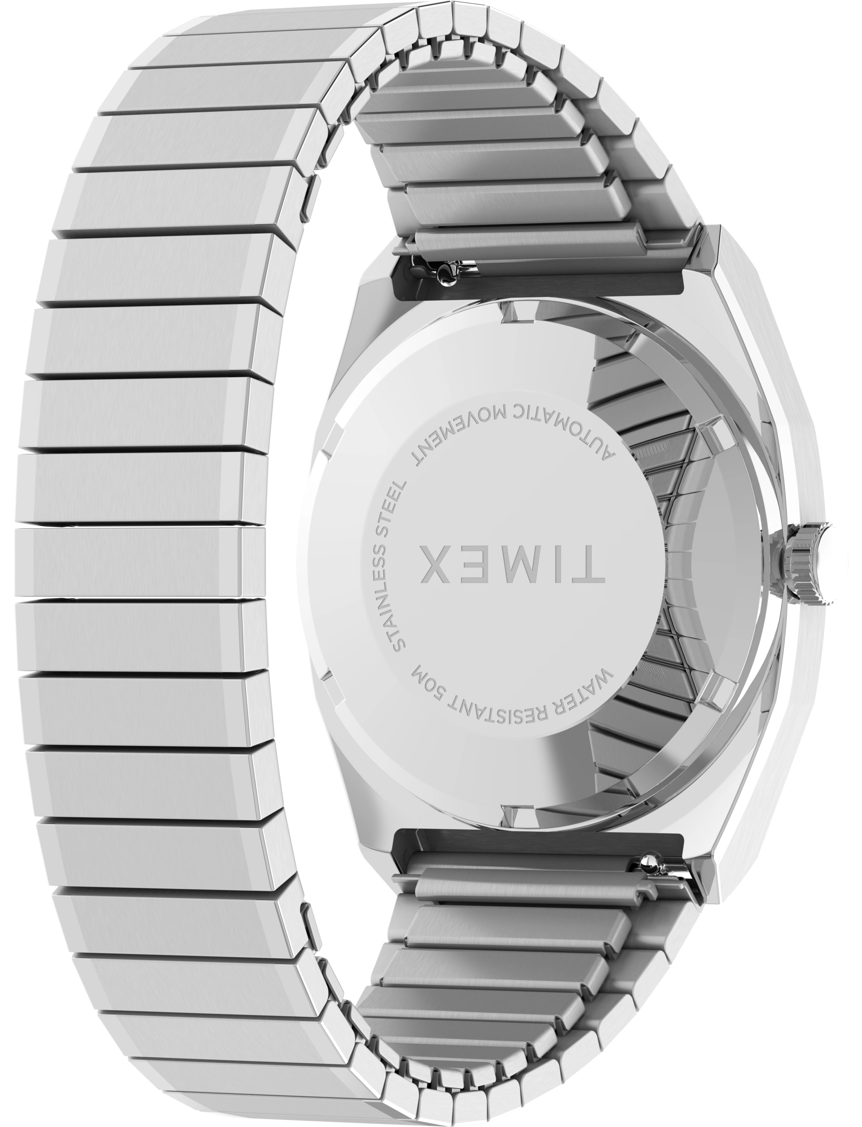 Timex - E-line Automatic - silver-tone/silver-tone - 1