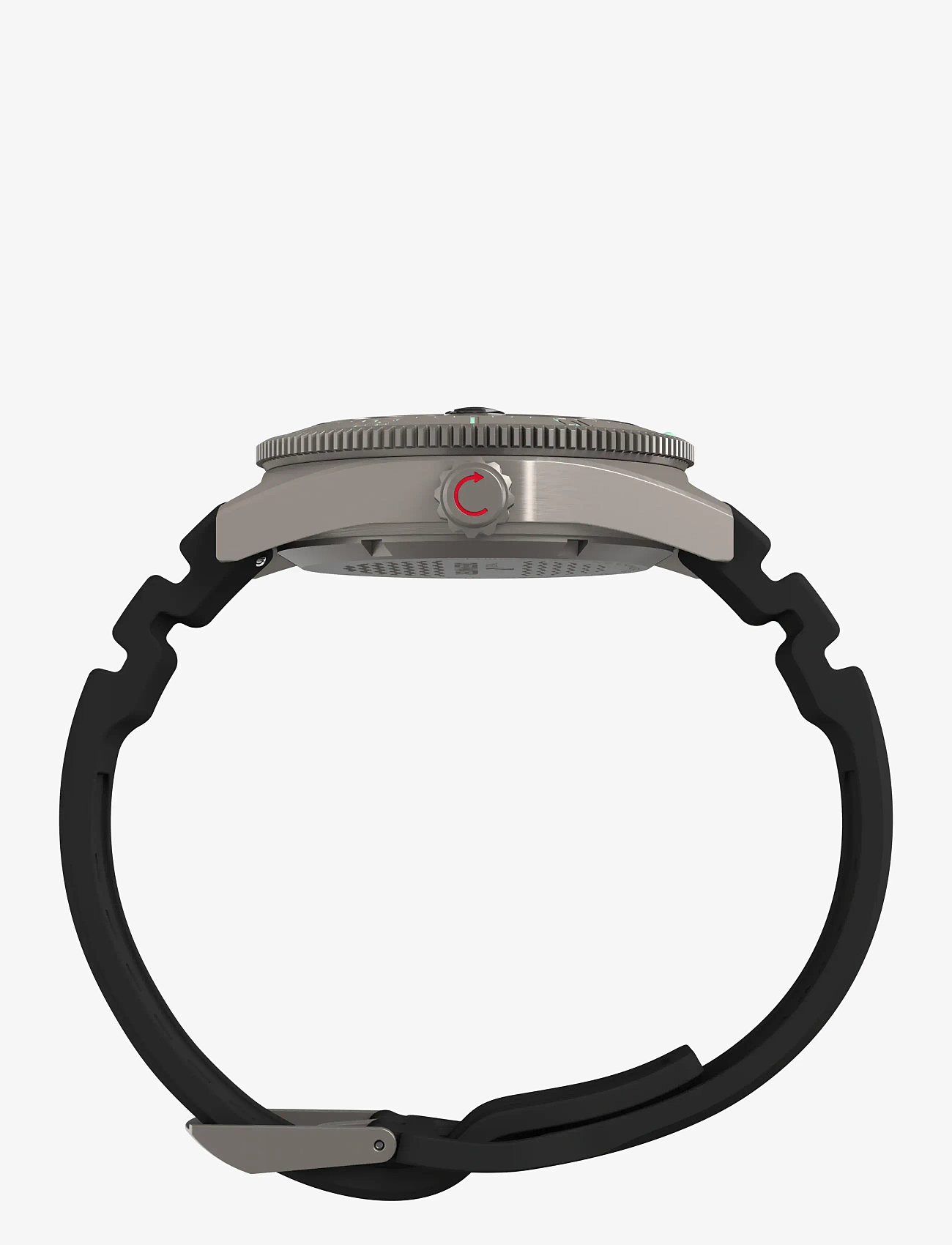 Timex - Deep Water Reef 200 Titanium Automatic Black Dial Black Rubber Strap Automatic - analoga klockor - titanium.tone/black - 1