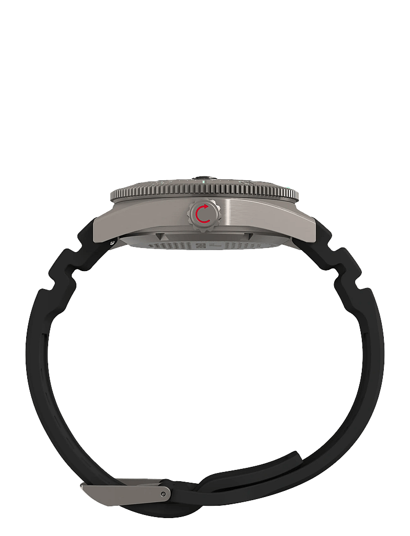 Timex - Deep Water Reef 200 Titanium Automatic Black Dial Black Rubber Strap Automatic - analoga klockor - titanium.tone/black - 1