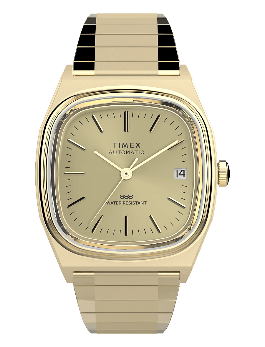 Timex - Men's Automatic Gold Tone Champagne Dial PF Expansion Band - gold-tone/gold - 1