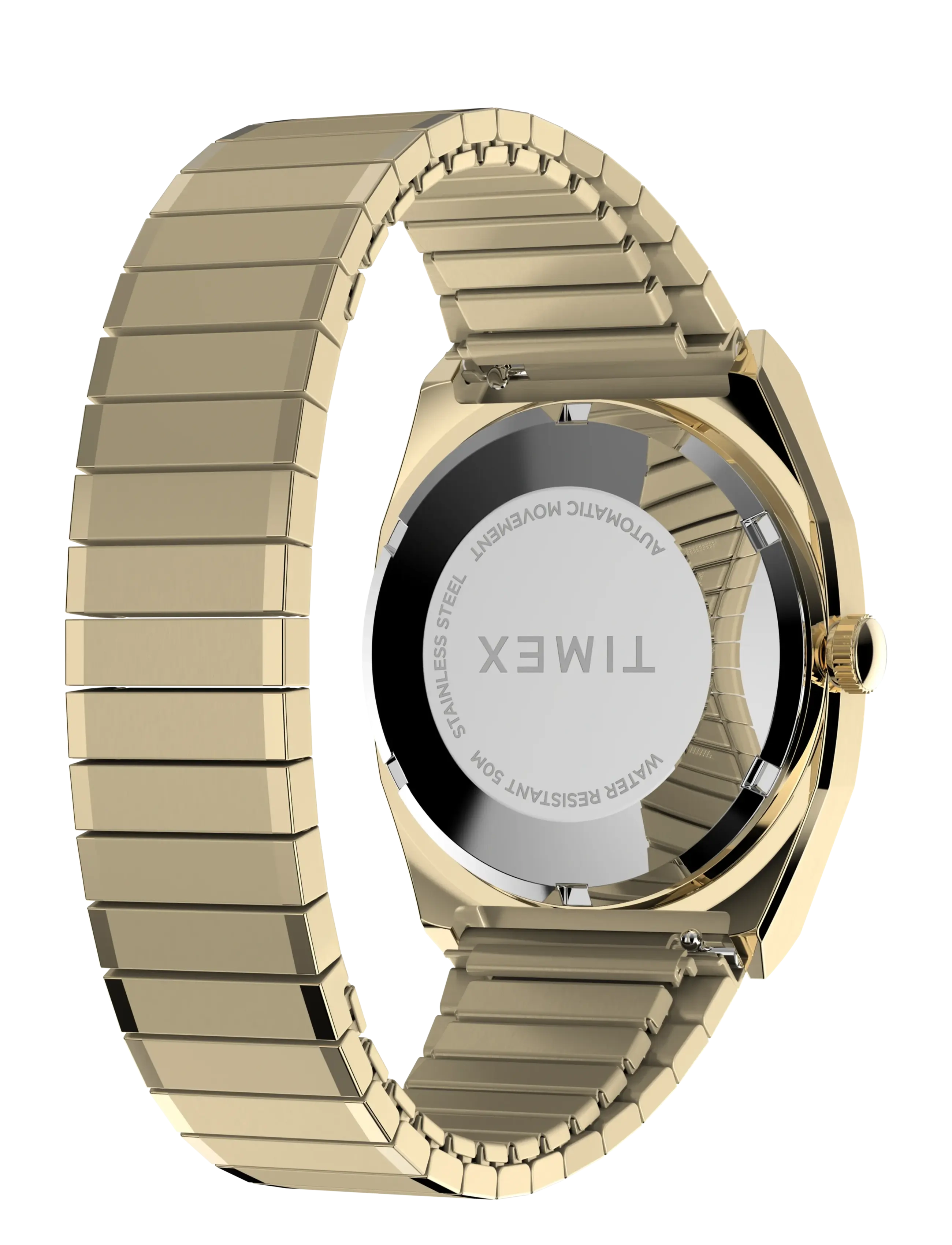 Timex - Men's Automatic Gold Tone Champagne Dial PF Expansion Band - gold-tone/gold - 4
