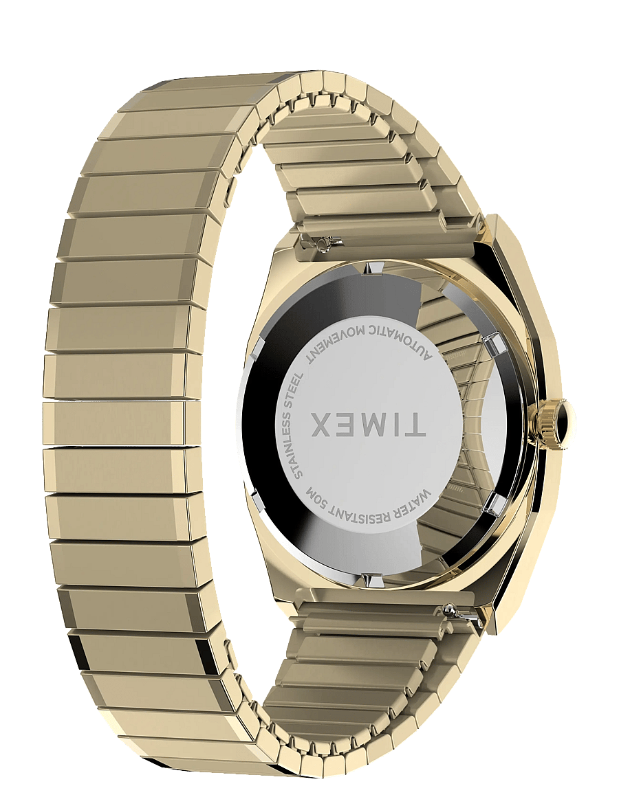 Timex - Men's Automatic Gold Tone Champagne Dial PF Expansion Band - gold-tone/gold - 4