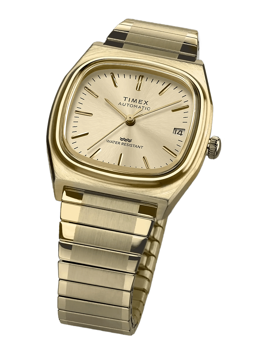 Timex - Men's Automatic Gold Tone Champagne Dial PF Expansion Band - gold-tone/gold - 5