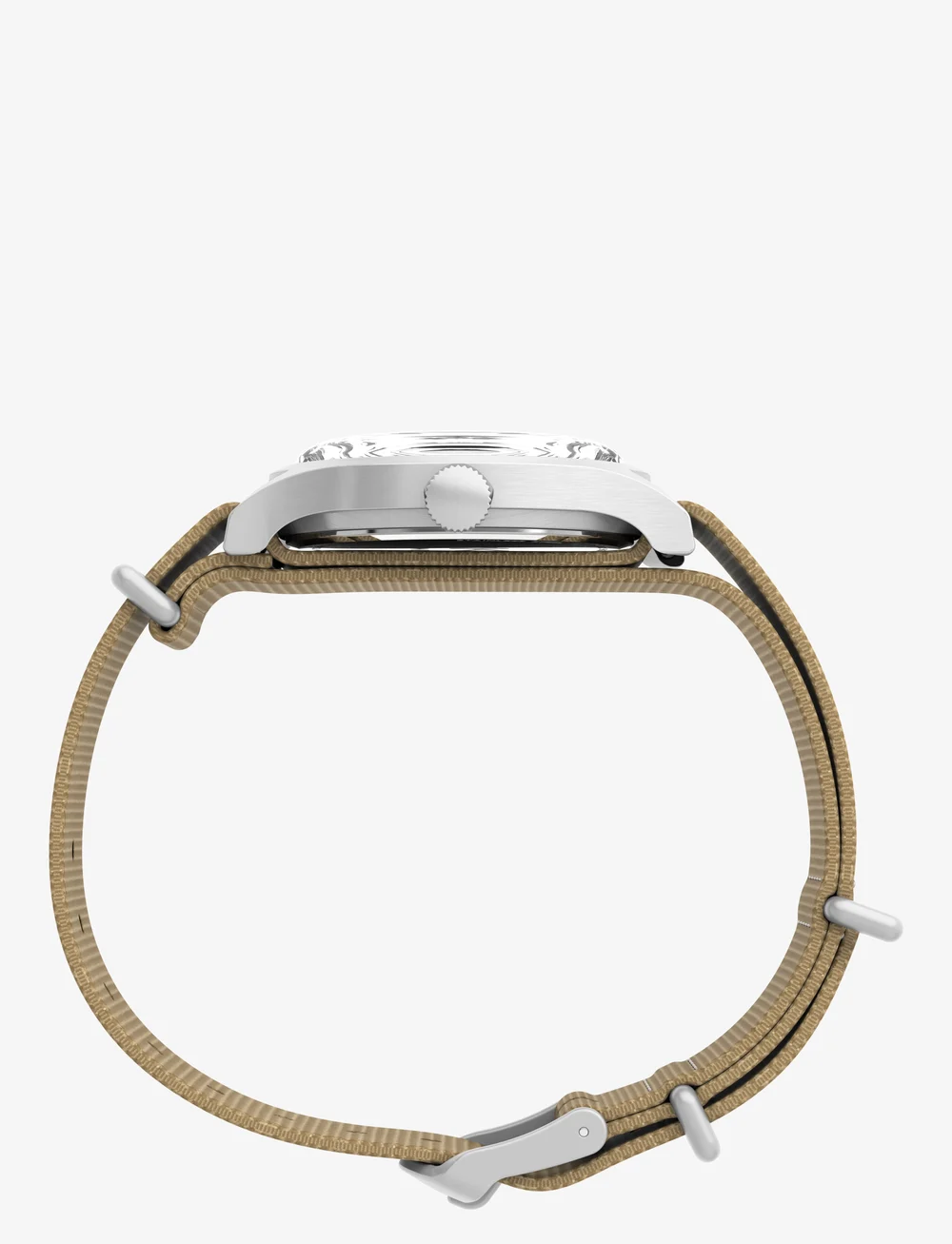 Timex - MK1 HAND WIND SST CASE BLACK DIAL TAN STRAP - analoga klockor - silver tone/black - 1
