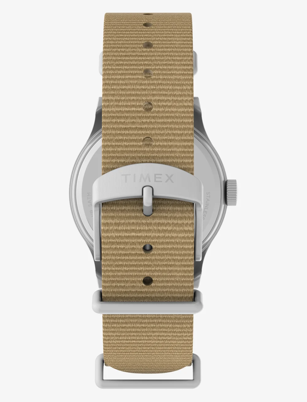 Timex - MK1 HAND WIND SST CASE BLACK DIAL TAN STRAP - analoga klockor - silver tone/black - 2