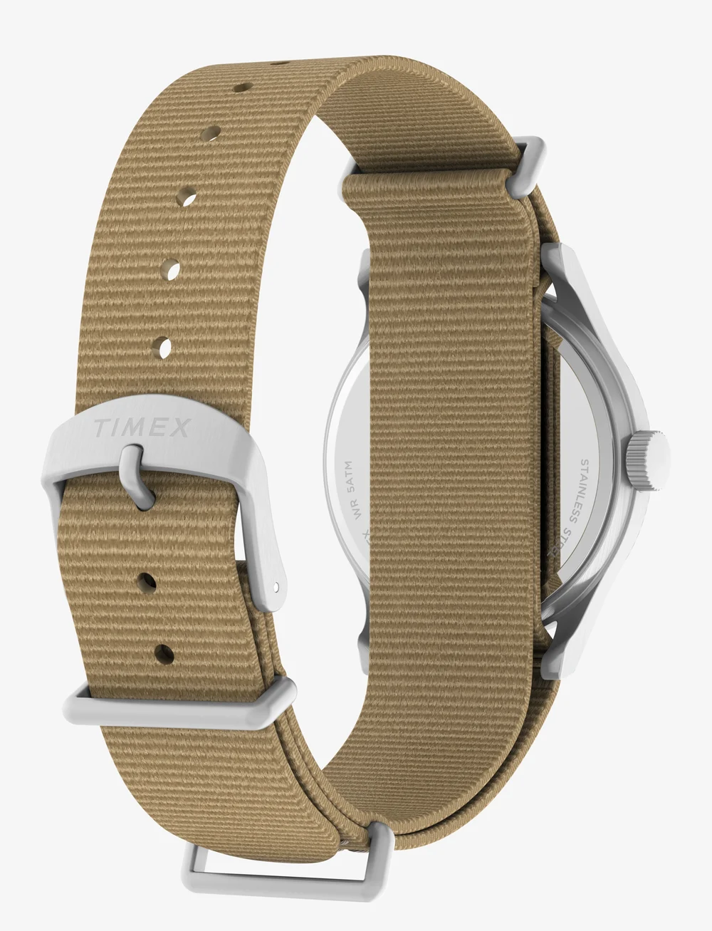 Timex - MK1 HAND WIND SST CASE BLACK DIAL TAN STRAP - analoga klockor - silver tone/black - 4