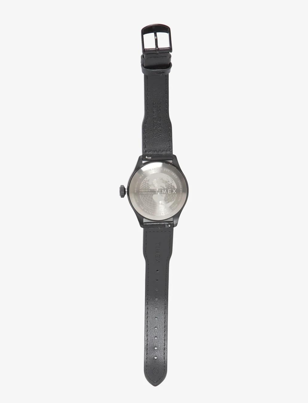 Timex - WATERBURY ACE SST CASE BLACK DIAL AND BLACK LEATHER STRAP - analoge ure - black-tone/black - 2