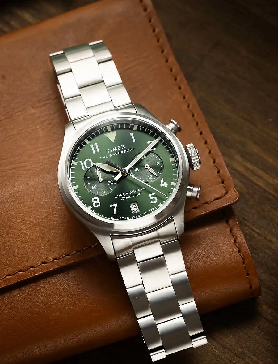 Timex - Waterbuy Ace Chronograph - silver-tone/green - 2