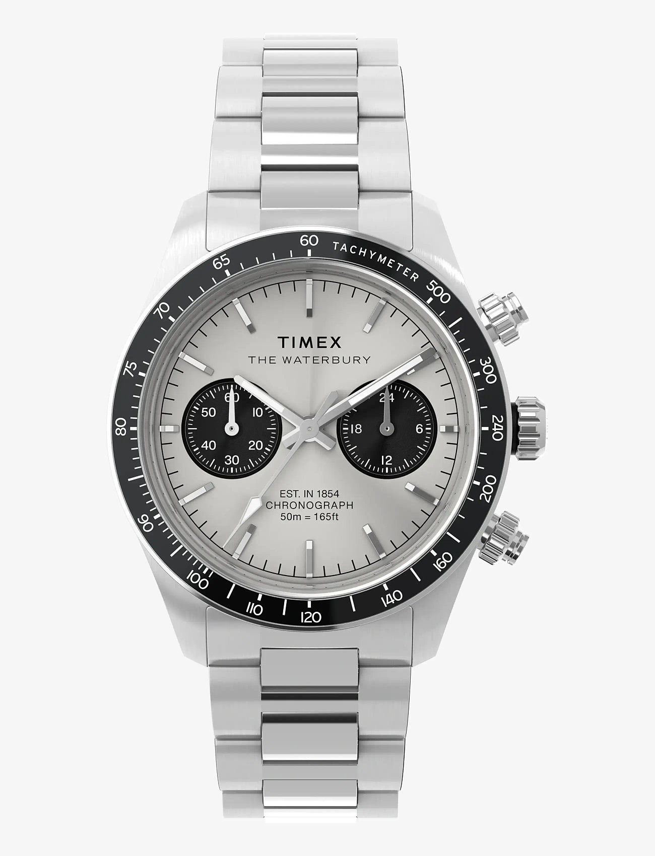 Timex - WATERBURY HERITAGE CHRONOGRAPH SST CASE SILVER DIAL BRACELET - analoge ure - silver-tone/silver - 1