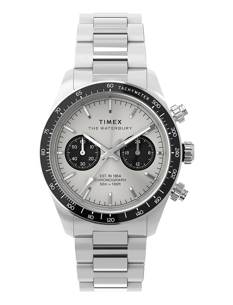 Timex - WATERBURY HERITAGE CHRONOGRAPH SST CASE SILVER DIAL BRACELET - analoge ure - silver-tone/silver - 1