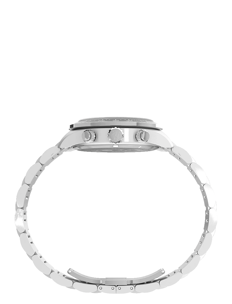 Timex - WATERBURY HERITAGE CHRONOGRAPH SST CASE SILVER DIAL BRACELET - silver-tone/silver - 2