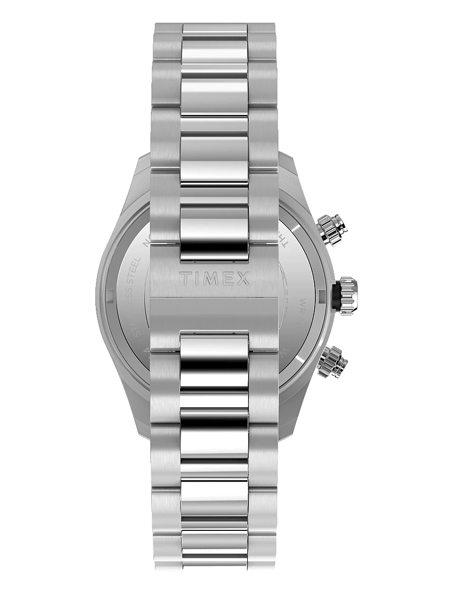 Timex - WATERBURY HERITAGE CHRONOGRAPH SST CASE SILVER DIAL BRACELET - silver-tone/silver - 3