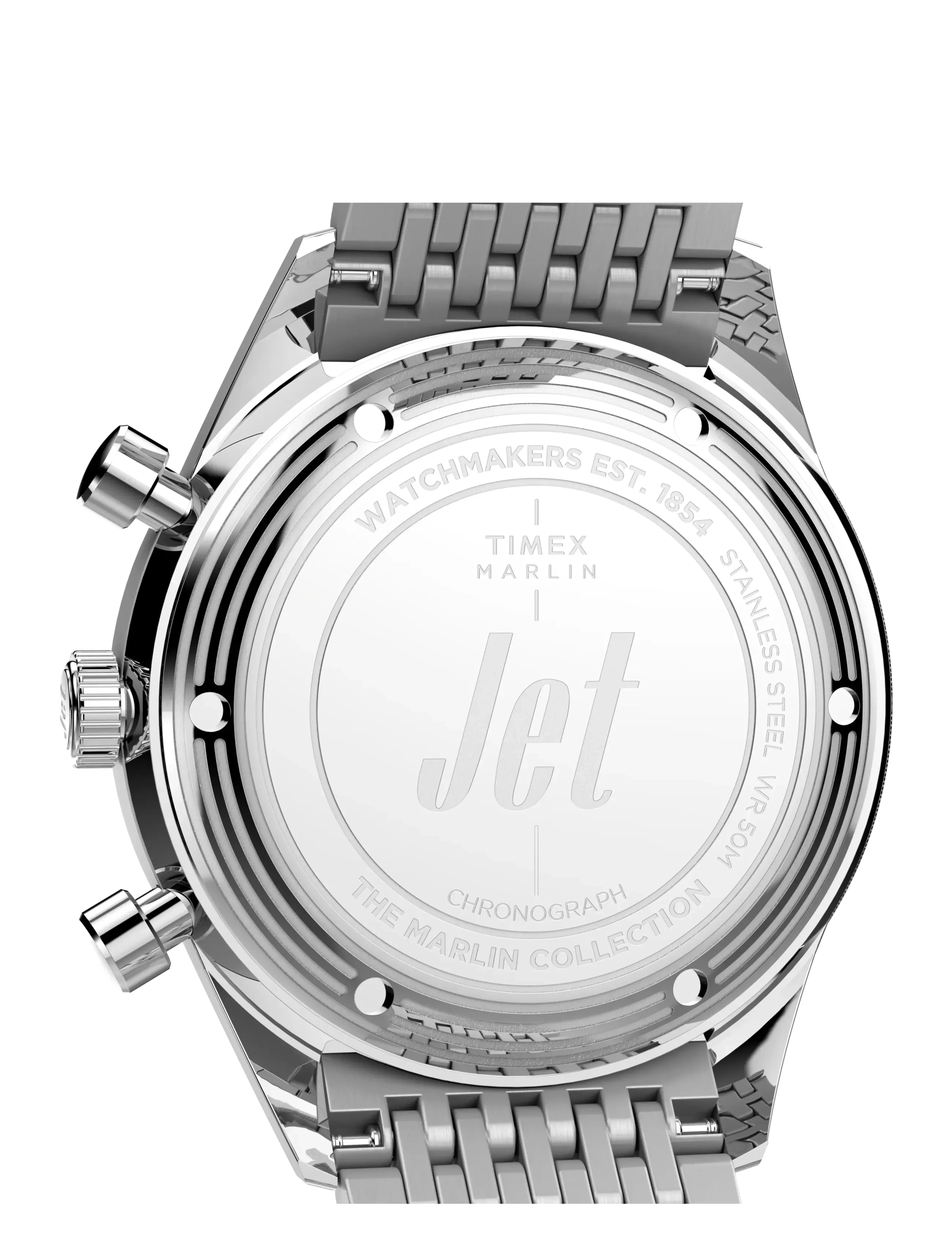 Timex - Marlin Jet Quartz Chronograph - sünnipäevakingitused - silver tone, silver tone - 3