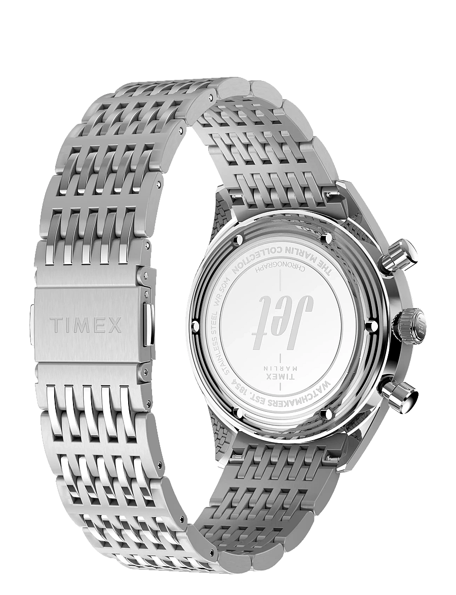 Timex - Marlin Jet Quartz Chronograph - analoga klockor - silver tone, silver tone - 4