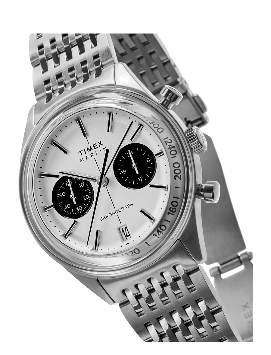 Timex - Marlin Jet Quartz Chronograph - analoga klockor - silver tone, silver tone - 5