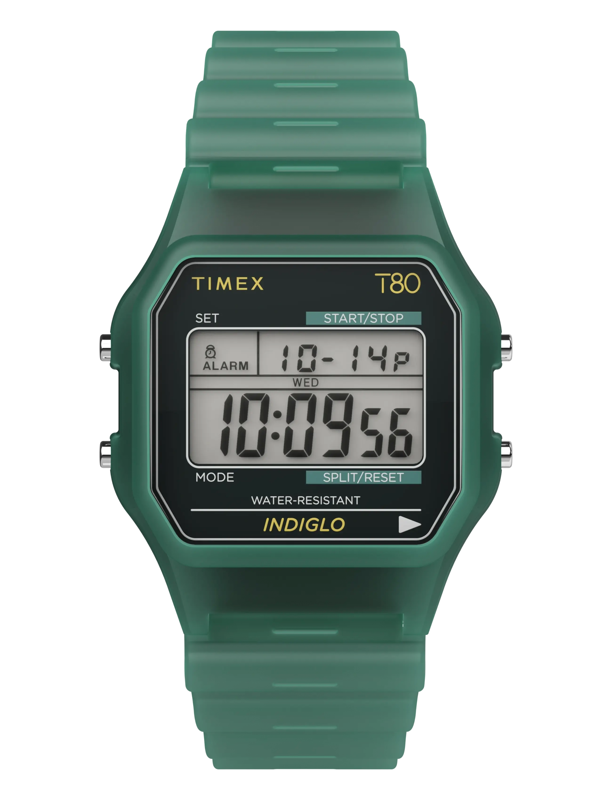 Timex - Timex T80 34mm Resin Strap Watch - green-tone/green - 1