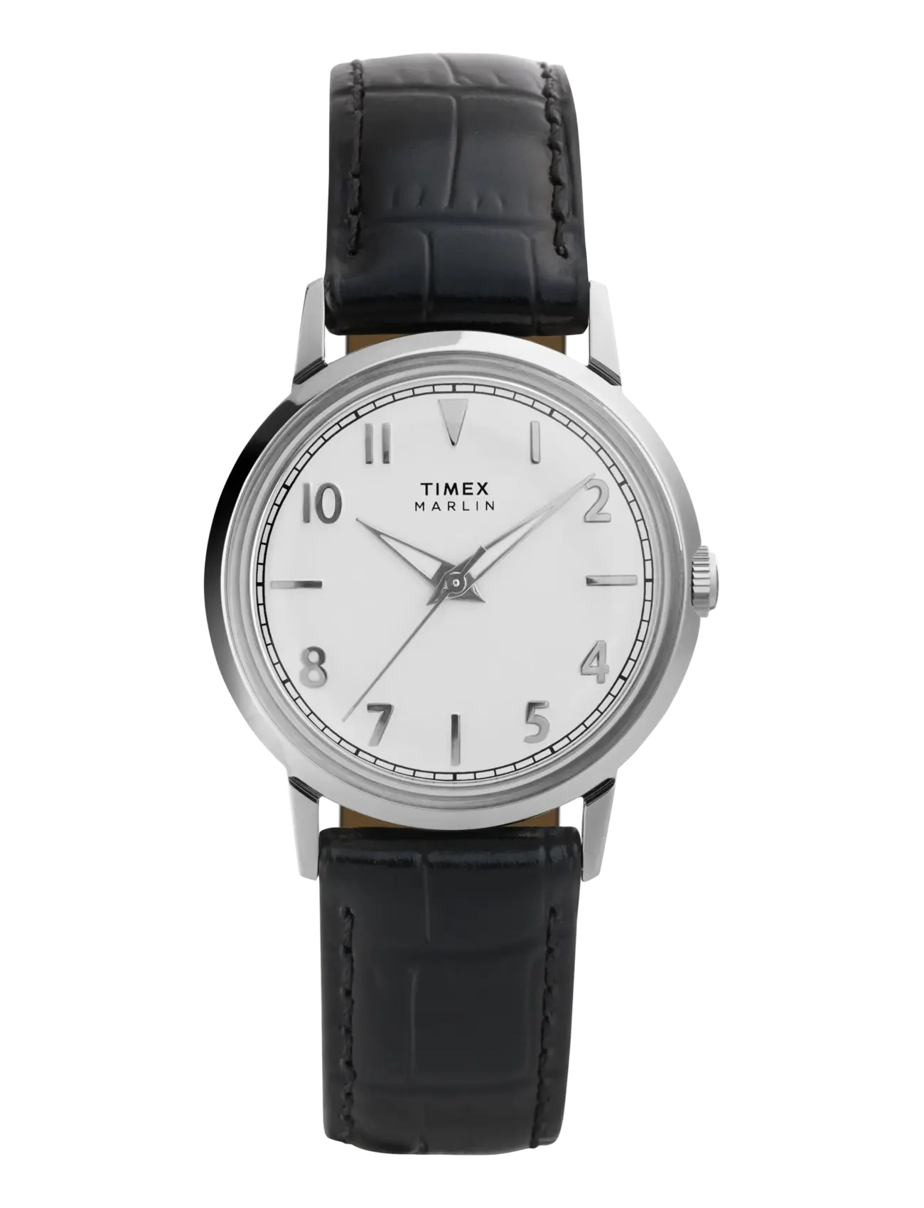 Timex Marlin 34mm SST Case with Black Strap and Silver Dial - Accessories - SILVER-TONE/WHITE / white