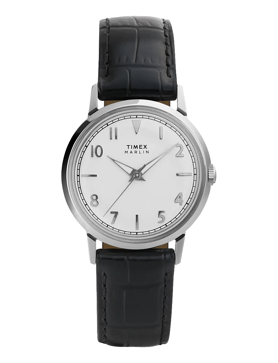 Timex - Marlin 34mm SST Case with Black Strap and Silver Dial - analoge uhren - silver-tone/white - 1