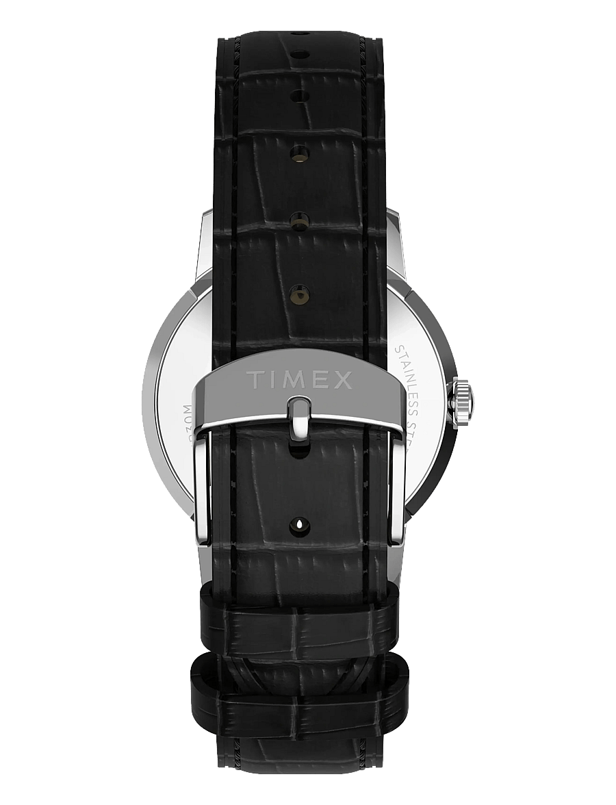 Timex - Marlin 34mm SST Case with Black Strap and Silver Dial - analoge uhren - silver-tone/white - 3