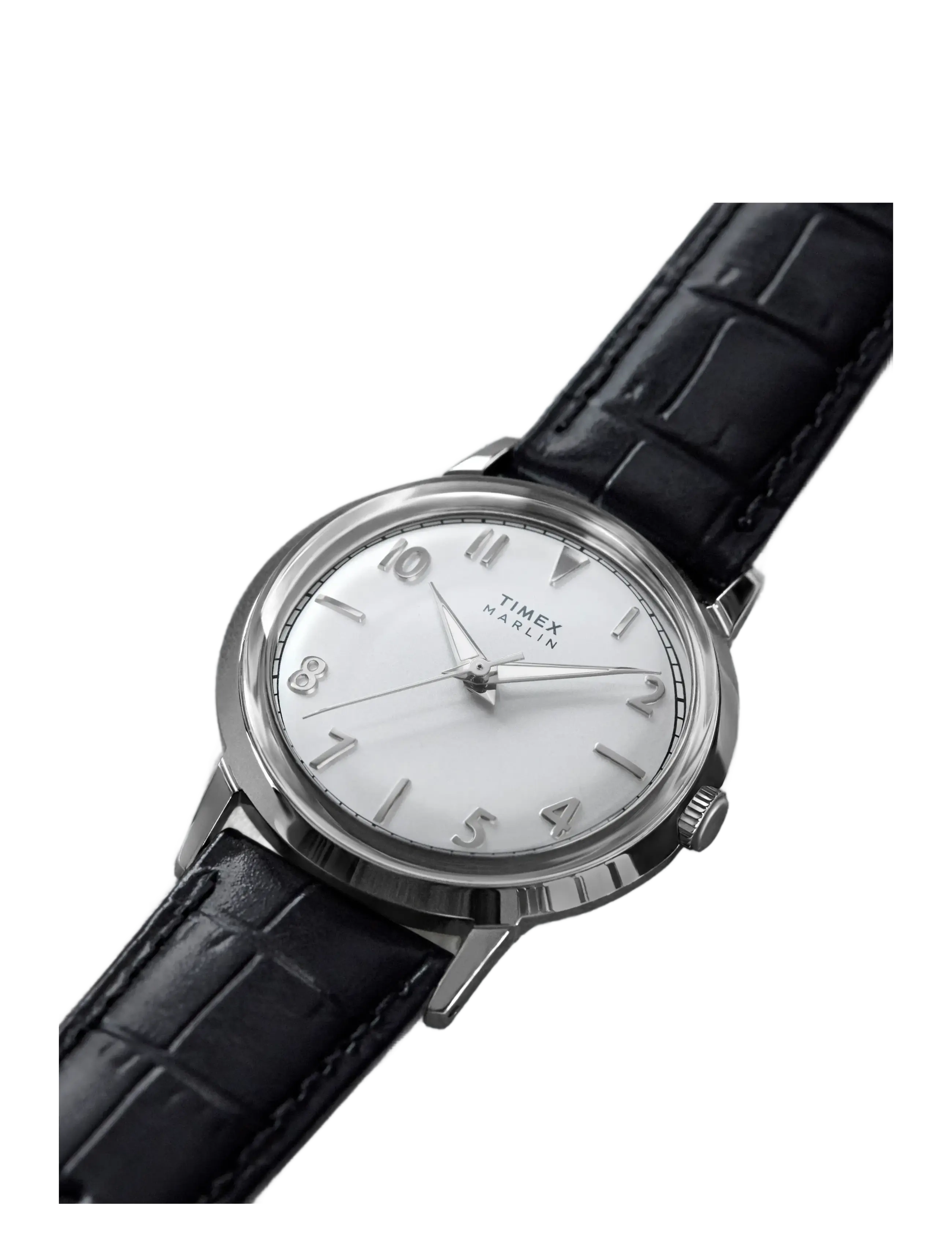 Timex - Marlin 34mm SST Case with Black Strap and Silver Dial - analoge uhren - silver-tone/white - 4