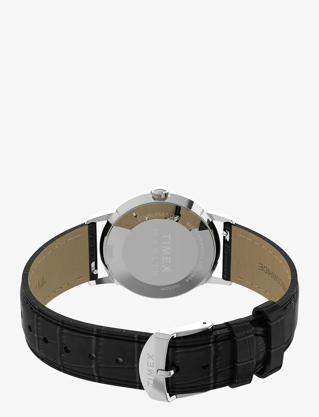 Timex - Marlin 34mm SST Case with Black Strap and Silver Dial - analoge uhren - silver-tone/white - 5