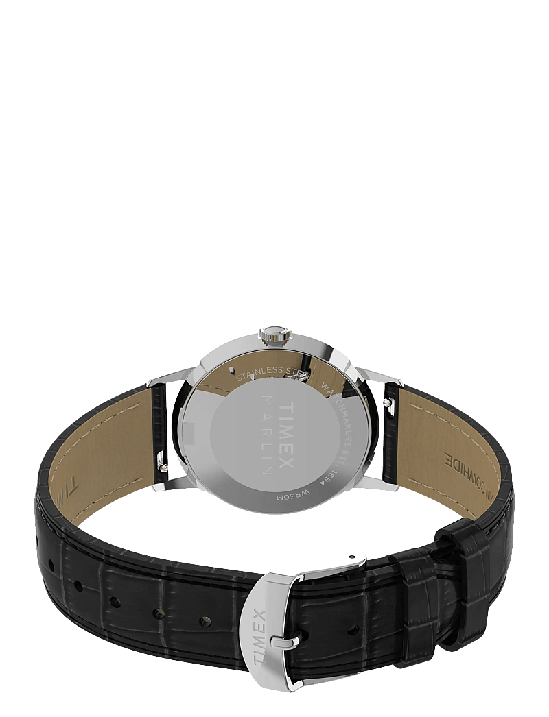 Timex - Marlin 34mm SST Case with Black Strap and Silver Dial - analoge uhren - silver-tone/white - 5
