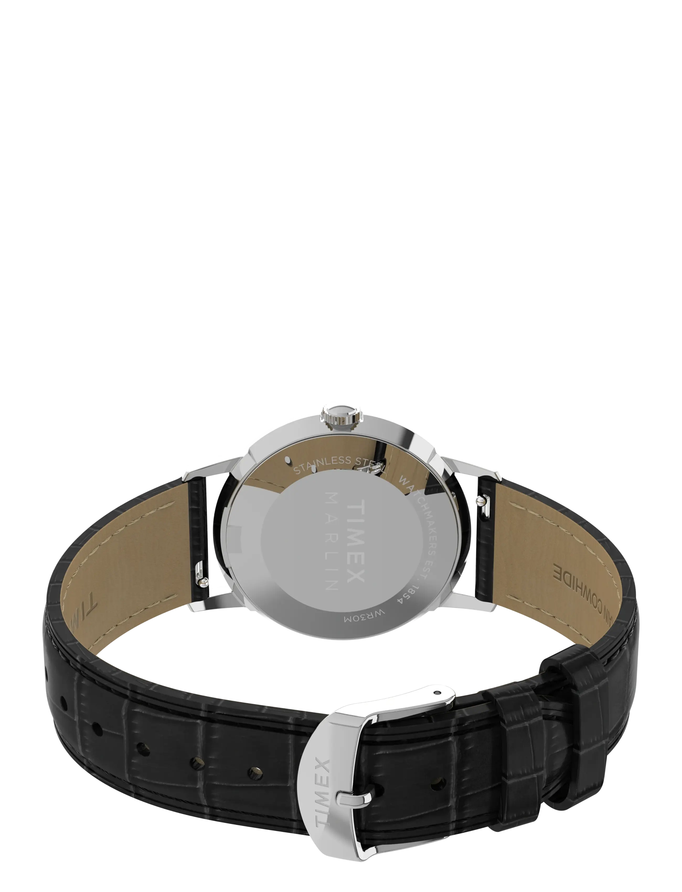 Timex - Marlin 34mm SST Case with Black Strap and Silver Dial - analoge uhren - silver-tone/white - 5