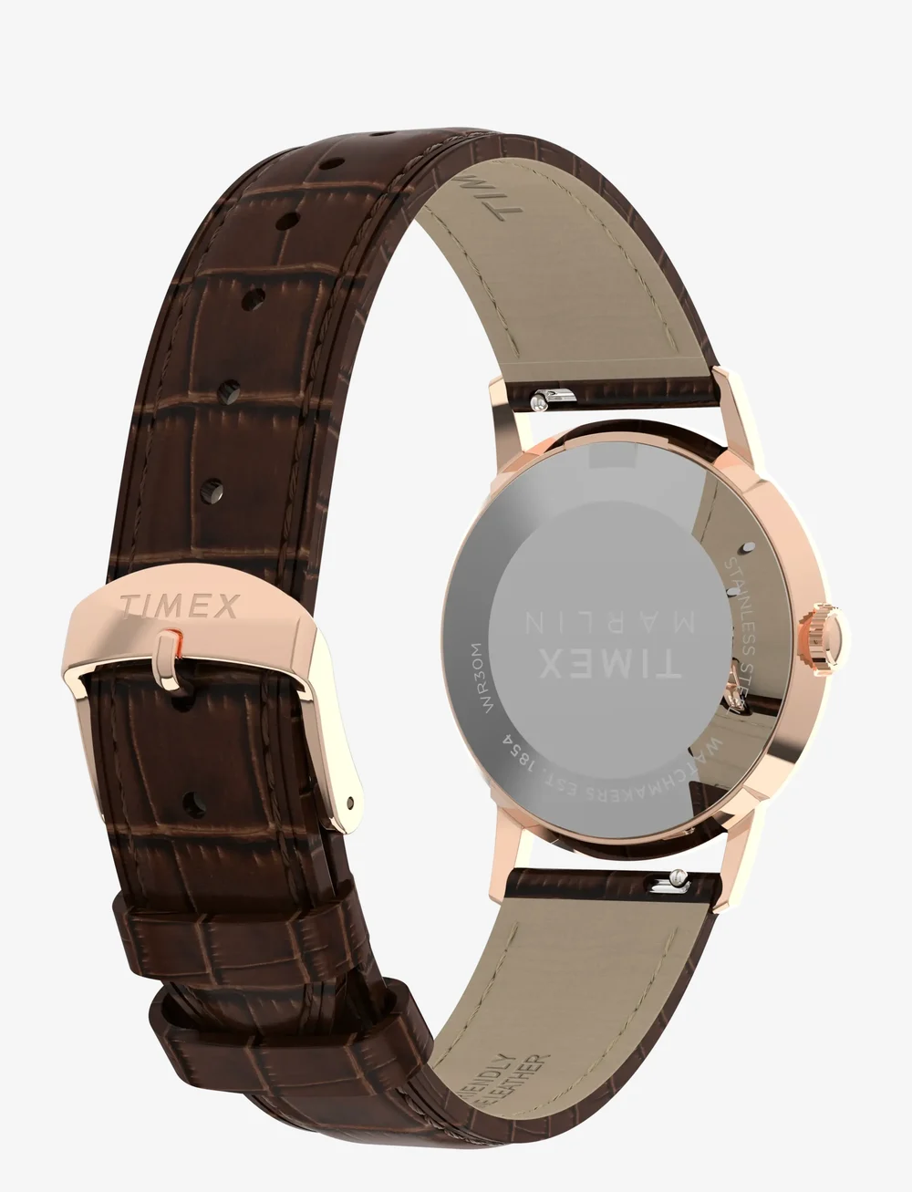 Timex - Marlin 34mm Rose Gold Tone - analogiset kellot - gold tone, white tone - 4