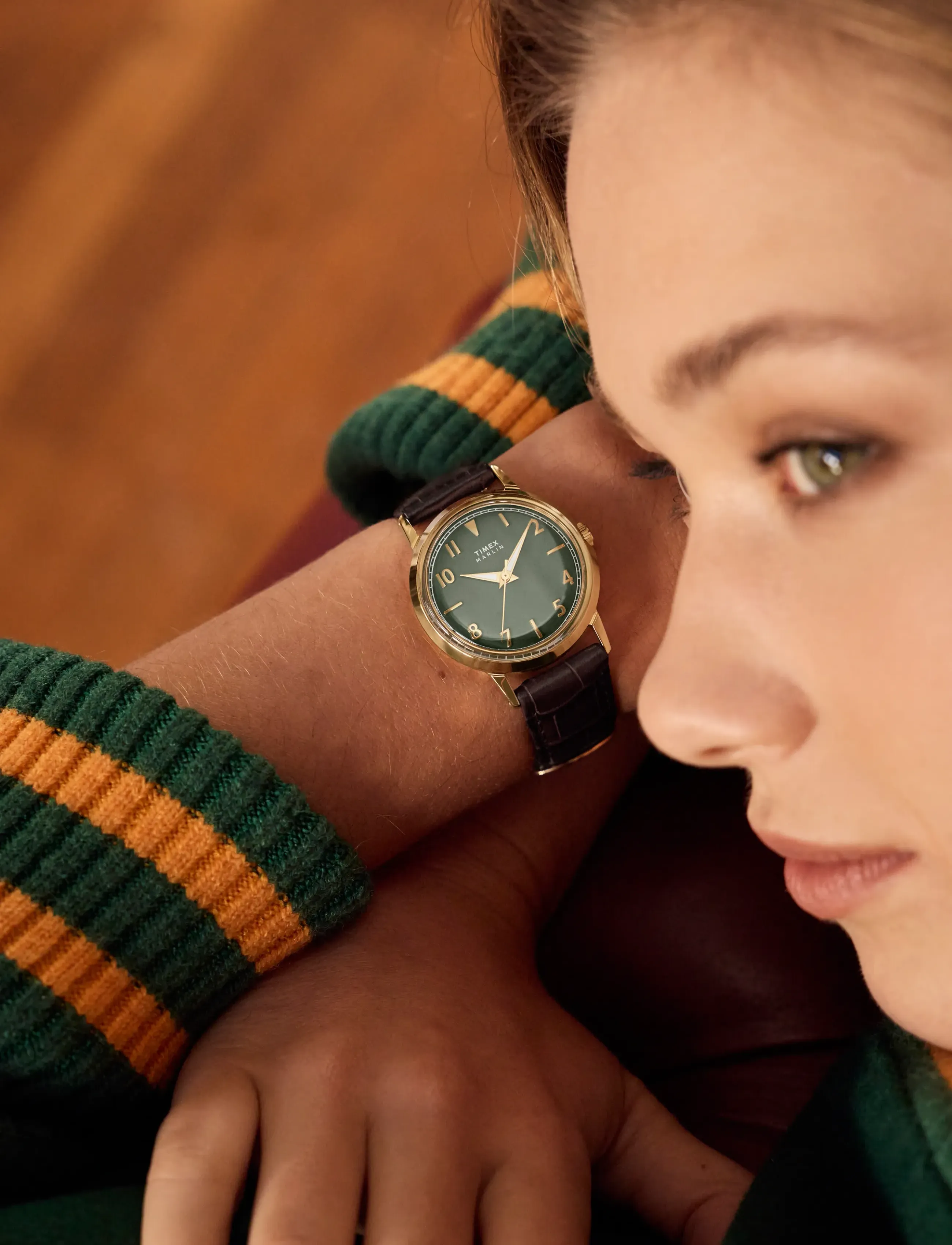 Timex Marlin 34Mm Quartz, 34 MM, Watches, Gold - Analog Männerswear