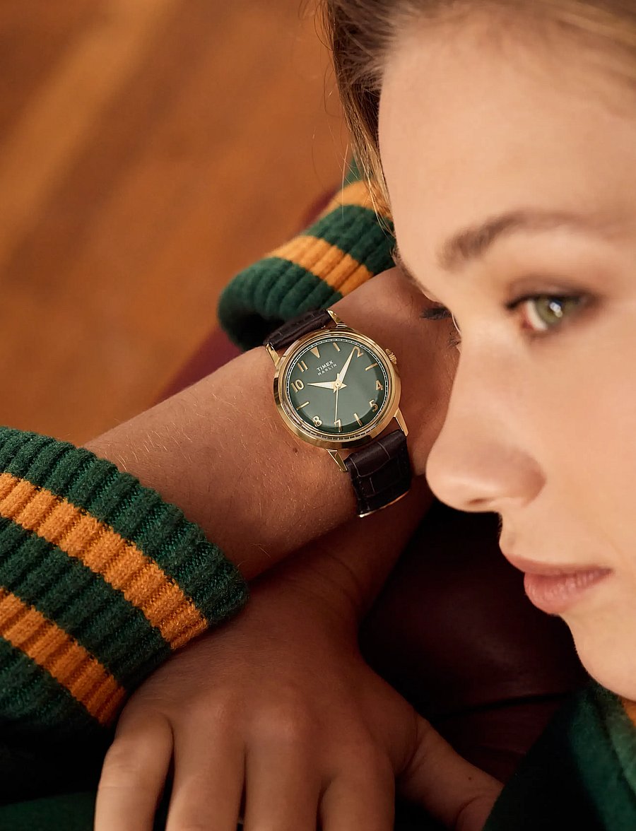 Timex - Marlin 34mm Quartz - gold-tone/green - 0