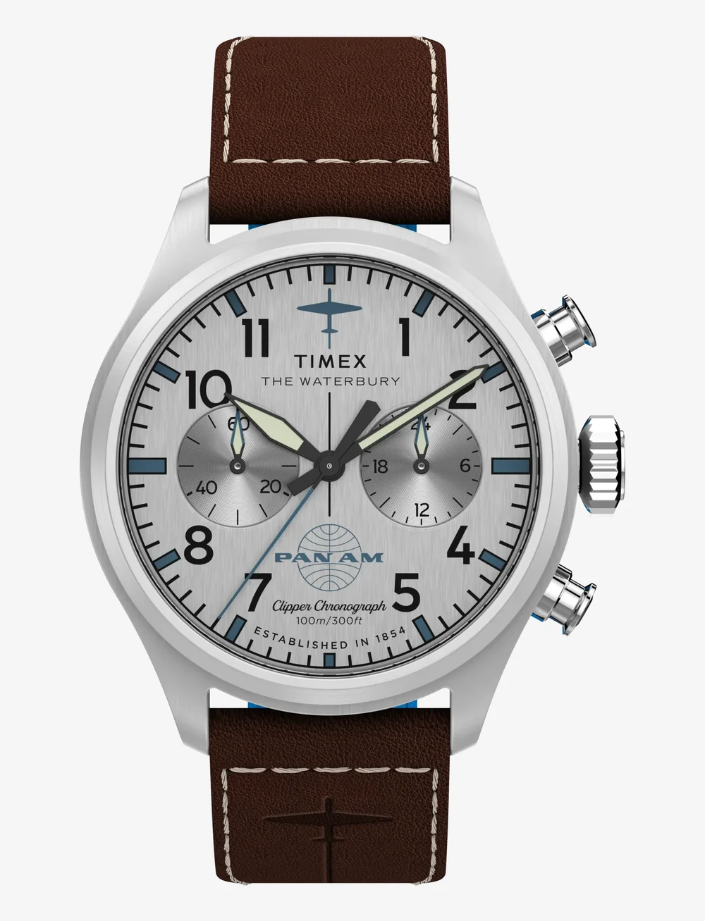 Timex - WATERBURY ACE PAN AM - analoge uhren - silver tone, silver tone - 0