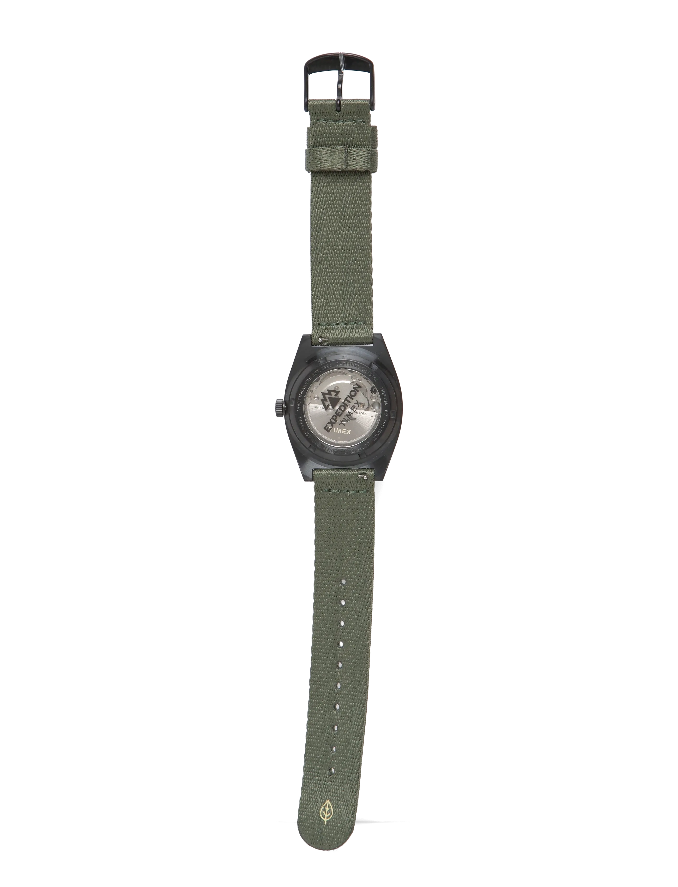 Timex - Expedition Field Post Automatic 39mm Black Case Dk Green Dial Black Leather - analoge ure - gunmetal-tone/green - 2