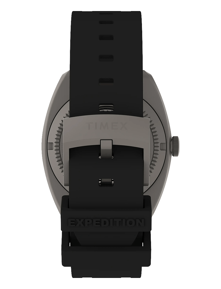 Timex - Expedition Titanium Automatic Black Dial Black Silicone Strap - titanium-tone/black - 3